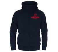 Arsenal FC - Sudadera Oficial con Capucha y Cierre de Cremallera - para niño - Forro Polar - 12-13 años