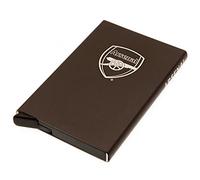 Arsenal FC - Tarjetero de aluminio (9,5 x 6 cm), color negro, Negro, 9.5cm x 6cm