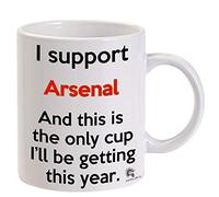 Arsenal Premier League Football Cup, regalo para aficionados del Arsenal, té, café, bebidas calientes, regalo para Liverpool, Manchester, Tottenham, fanático del Arsenal, 11 onzas
