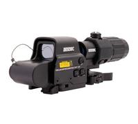 Arsenic Argon Set Visor Red Dot AS558 con Magnificador ASG33 3X, Negro, Montaje Picatinny, Retícula Dual Rojo y Verde, Aleación de Aluminio, para Airsoft