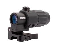 Arsenic Magnificador Táctico 3X, Negro, Aluminio, 30mm, Montaje Abatible Picatinny 22mm, con Tapas Protectoras, para Airsoft