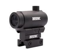 Arsenic Visor Red Dot AS22M1G Estilo T1, Negro, 22mm, Retícula Roja y Verde, con Elevador, Montaje Picatinny, Aluminio, para Airsoft