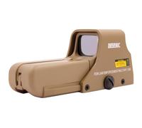 Arsenic Visor Red Dot Holográfico Argon AS552, Tan, Retícula Cruz Iluminada Rojo y Verde, 1x Aumento, Montaje Picatinny, 137mm x 50mm x 61mm, para Airsoft