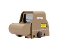 Arsenic Visor Red Dot Holográfico AS553 Tan, Réplica Estilo Militar, Retícula Cruz Iluminada Rojo y Verde, Montaje Picatinny, 1x, Aleación de Aluminio, para Airsoft