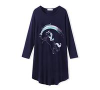Arshiner Camisón Manga Larga Camisón Infantil con Bonitos Estampados Vestido Pijama Camisón para Niñas 11-12 años