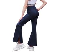 Arshiner Niña Pantalón Acampanado Cintura en V Niños Pantalones Campana Cómodo Suave Legging con Abertura Campañas Casual Flared Pant Moda Yoga Pantalones para Niña 5-6 años