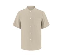 Arshiner Niños Bebé Camisa Manga Larga Algodón Camisa con Botones para Niños Little Big Boy's Causal Camisas Chicos Uniforme Abotonar Camisa para Niño 8-9 años Caqui