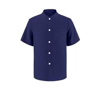 Arshiner Niños Bebé Camisa Manga Larga Algodón Camisa con Botones para Niños Little Big Boy's Causal Camisas Chicos Uniforme Abotonar Camisa para Niño 10-11 años Marino