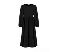 Arshiner Vestido de Manga Larga para Niña Negro Dobladillo Volantes Vestidos Fiesta Corte A Infantil Vestido Cuello Redondo Vestidos de Halloween Cumpleaños Ropa para Niñas con Bolsillo 13-14 Años