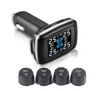 Arsor Sistema de Monitoreo de Presion en Llantas, Monitoreo en Tiempo Real Monitor de Presión de Neumáticos RV TPMS con 4 Sensores Externos Recordatorio de Presión de Neumáticos