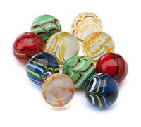 ARSUK 10 Hechas a Mano con 25mm, canicas de Vidrio, Artesanales de Colores para Niños, Colección, Decoración, Manualidades, Juegos Infantiles, Circuito de Canicas y MarbleRun(10 canicas Hechas a Mano)