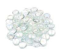 ARSUK 170-180 piezas piedras de vidrio y cristal transparentes 17-20 mm 955g - guijarros decorativos para peceras, jarrones, jardín, manualidades, centro de mesa, decoración hogar, fiesta, bodas y DIY