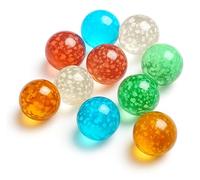 ARSUK Canicas Fosforescentes de Vidrio - 10 Unidades 25 mm Hechas a Mano, Set Luminoso Que Brilla en la Oscuridad para Marble Run, Pistas de Canicas, Juego Educativo, Decoración Hogar y Jardín, 250g