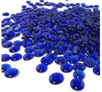 ARSUK Guijarros de Vidrio Piedras Decorativas Cuentas Nuggets Gemas Azulejos de Mosaico para jarrones Artesanía Jardín Cuencos Pecera (170-180 guijarros Azules)