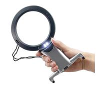 ARSUK Lupa con luz 2X 6X Combo de Aumento Manos Libres Lupa de Lectura Cuerda para Colgar en el Cuello y Soporte de Escritorio para Personas Mayores Manualidades Costura Punto de Cruz Hobby