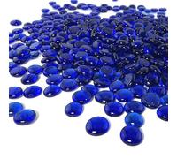 ARSUK Guijarros de Vidrio Piedras Decorativas Cuentas Nuggets Gemas Azulejos de Mosaico para jarrones Artesanía Jardín Cuencos Pecera (170-180 guijarros Azules)