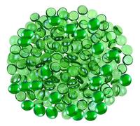 ARSUK Piedras Decorativas de Cristal Verde 80 Uds (455 g, 17-20 mm) Guijarros de Vidrio para Acuarios, Jarrones, Centros de Mesa, Manualidades, Jardines y Decoración del Hogar y Oficina