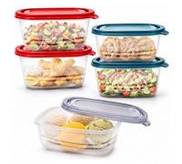 ARSUK Tuppers Plástico Herméticos de 500 ml Pack de 5 | Pequeño Tupper Congelador para Meal Prep, Aptos para Microondas y Congelador, Ideales para Escuela, Trabajo y Viajes