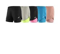Arsuxeo Pantalones Cortos para Correr 2 en 1 para Mujer Secado rápido Transpirable Entrenamiento Activo Ejercicio Correr Ciclismo Pantalones Cortos con Forro más Largo