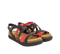 Art 1714 Rhodes, Sandalia Mujer, Nappa Black Red, 41 EU