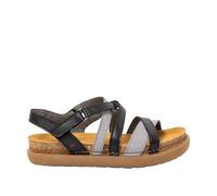 Art 1714 Rhodes, Sandalias Planas Mujer, Black-Denim, 41 EU