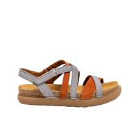 Art 1714 Rhodes, Sandalias Planas Mujer, Denim-Dark Orange, 41 EU