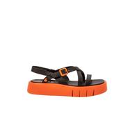 Art 1853 Malaga, Sandalias planas Mujer, Black Orange, 41 EU