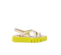 Art 1853 Malaga, Sandalias planas Mujer, Cream Pistacho, 40 EU
