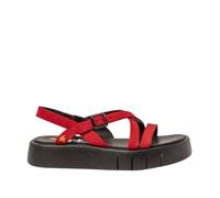 Art 1853 Malaga, Sandalias planas Mujer, Rojo, 37 EU