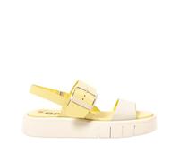 Art 1857 Malaga, Sandalias Planas Mujer, Pale Yellow-Cream, 36 EU