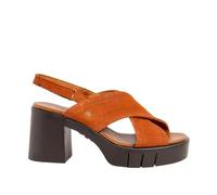 Art 1990 Eivissa, Sandalia con talón Mujer, Dark Orange-Brown, 37 EU