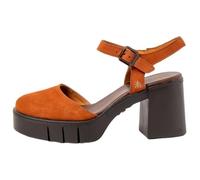 Art 1991 Eivissa, Sandalia con talón Mujer, Dark Orange, 41 EU