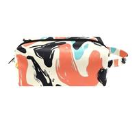 Art Abstract Flowers Branches - Neceser de piel para mujer, con asa, impermeable, para colgar artículos de tocador, bolsa de viaje, estuche pequeño para niños, Multicolor 03, 8.2x3.1x3.5 in/21x8x9 cm