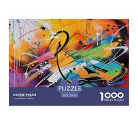 Art abstrait Puzle Desafíos Divertidos Decoración del Hogar 1000 Piezas Colorful Graffiti Art Rompecabezas Imposible Entretenimiento Creativo para Adultos 70x50cm/1000pcs