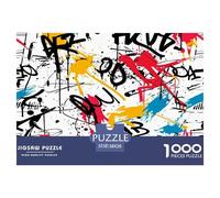 Art abstrait Puzzle Juguete Educhativo Decoración Familiar 1000 Piezas Colorful Graffiti Art Puzle Juguetes Desafiantes Entretenimiento Creativo para Adultos Y Niños 38x26cm/1000pcs