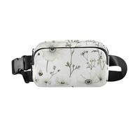 Art Anemone - Riñonera cruzada blanca para pasaporte, para mujer, riñoneras para entrenamiento, correr, Color01, 1 Size