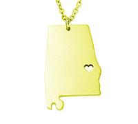 Art Attack I Love Alabama collar, Crimson Tide Heart of Dixie, Yellowhammer Cotton State, Roll Tide (oro)