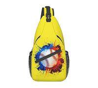 Art Baseball2 World Map Crossbody Bag, para Hombres y Mujeres Sling Chest Cross Body Bag, Utilizado para el Ocio y los Viajes