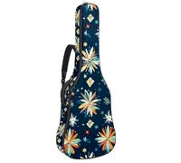 Art Blue Beige - Bolsa acolchada para guitarra acústica, diseño vintage, sin costuras, para bajo eléctrico, guitarra clásica, Multicolor 09, 42.9x16.9x4.7 in, Mochila informal