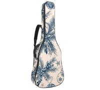 Art Blue Beige - Bolsa acolchada para guitarra acústica, diseño vintage, sin costuras, para bajo eléctrico, guitarra clásica, Multicolor 01, 42.9x16.9x4.7 in, Mochila informal