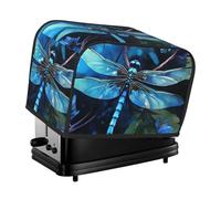 Art Blue Dragonfly - Cubiertas para tostadora de 2 rebanadas de pan, cubierta acolchada a prueba de polvo, cubierta pequeña lavable para electrodomésticos, panificadora protectora para cocina y