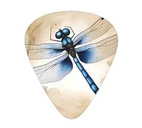 Art Blue Dragonfly WZYWHJ Prints - Púas de guitarra para abdominales, 12 piezas, púas de fácil agarre para tu bajo, ukelele, guitarra acústica o eléctrica