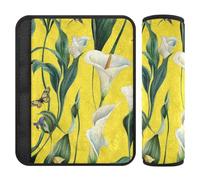 Art Calla Lily Yellow Flower 2 fundas para cinturón de seguridad de coche más comodidad para conducción Van forro para cinturón de seguridad