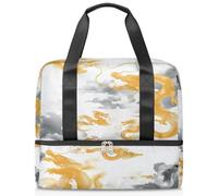 Art Cloud Dragon - Bolsa de lona deportiva para mujeres, hombres, niños y niñas, 21 L, para fin de semana, para viajes, gimnasio, yoga, color, Big, Organizador de bolsas