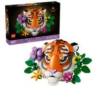LEGO Art Colección Fauna: Tigre - Maqueta 3D para Adultos con Decoración Floral de Botanical - Decoración para el Hogar y Oficina - Cuadro de Tigre - Regalo para Mujeres y Hombres 31217