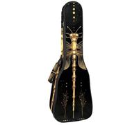 Art Colorful - Funda acolchada para ukelele de concierto de 58 cm, diseño de mariposas y flores, impermeable y duradera, Multicolor 06, 25.9x9x3.1in/66x23x8cm, Organizador de bolsas