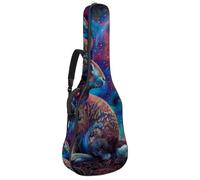 Art Colorful Starry Rabbit - Bolsa para guitarra acústica de 41 y 42 pulgadas con correa ajustable para el hombro, bolsa para guitarra con colgador trasero, adecuada para guitarras eléctricas, bajos,