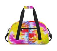 Art Colorful Tie Dye Kids Duffel Bags for Girls Boys, Overnight Weekender Travel Bag 24L Sport Gym Duffel Bag Practice Tote Carry Bag, color, 24 L, Organizador de bolsas