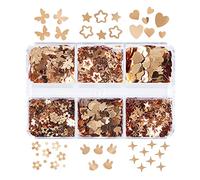 Art Corazón Brillo Chispa Holográfica Estrella Mixta Conejo Hueco Estrella Confetti Brillo Día de San Valentín Uñas Lentejuelas