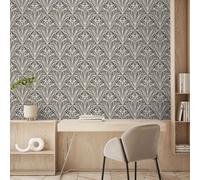 Muriva Elegance Bellflower Pintado Geométrico Floral Vinilo de Lujo Crema M66109